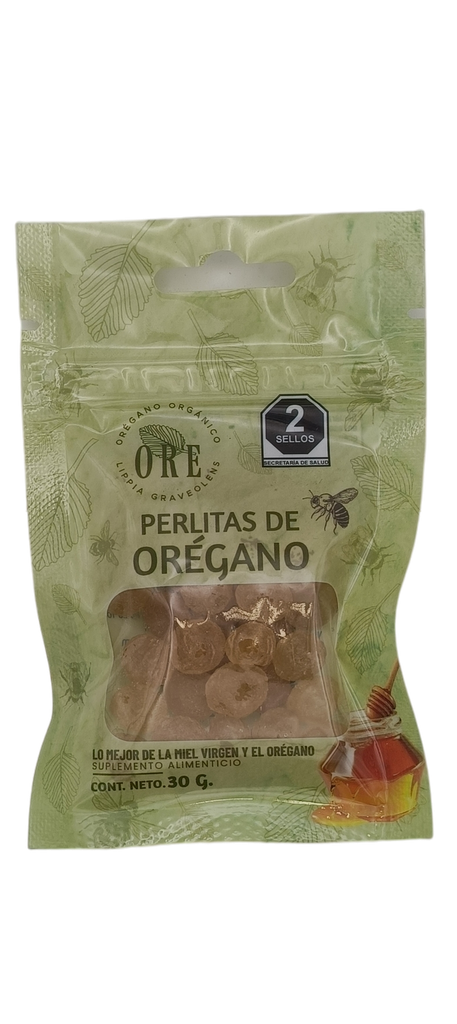 Perlitas de orégano y miel 30 g Ore