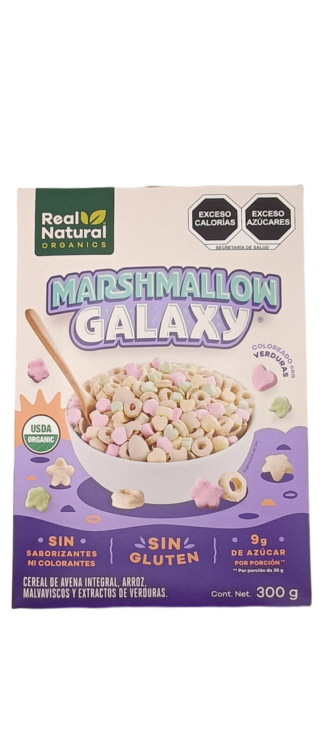 Cereal de avena, arroz y malvaviscos marshmallow galaxy 300 g Real Natural