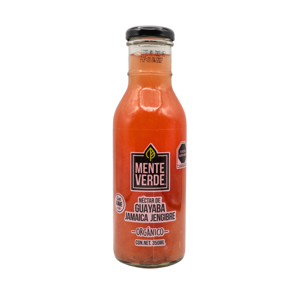 Néctar guayaba jamaica jengibre 350 ml Mente verde 