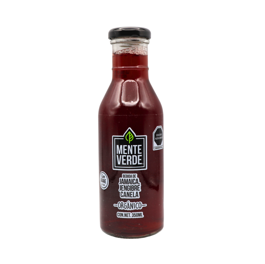 Bebida de jamaica jengibre canela 350 ml Mente verde 