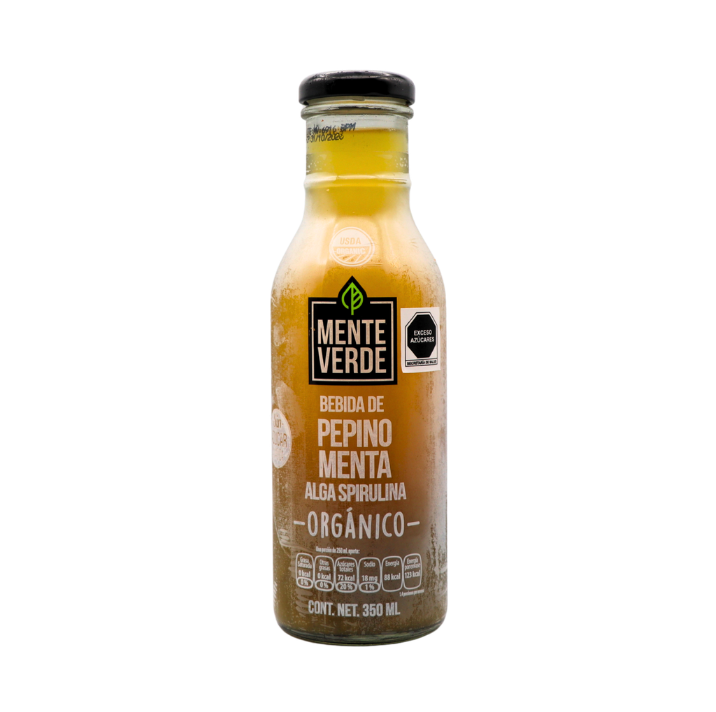 Bebida de pepino menta alga spirulina 350 ml Mente verde 