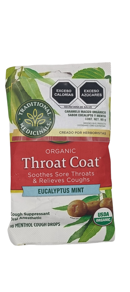 Caramelos macizos orgánicos menta y eucalipto 80 g Traditional Medicinals