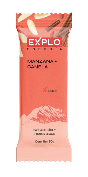 Barra de manzana canela y dátil 50 g Explo