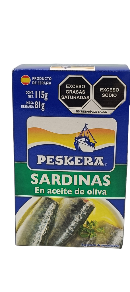 Sardina en aceite de oliva 115 g Peskera