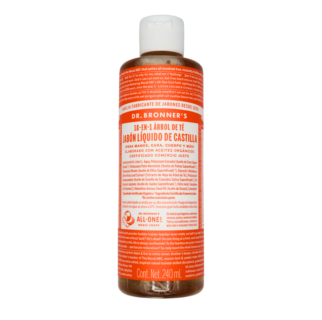 Jabón líquido de castilla tea tree 240 ml Dr. Bronner’s
