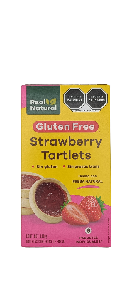Tartaletas de fresa sin gluten 130 g Real Natural