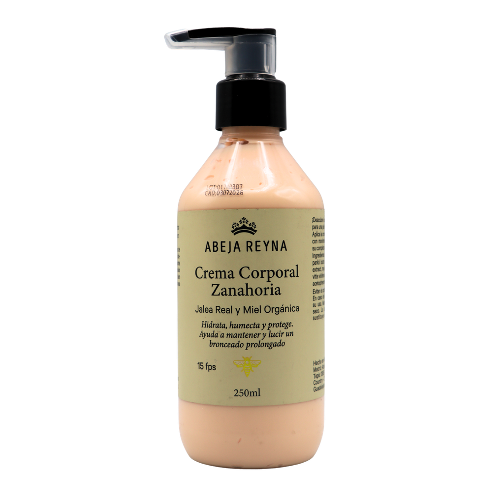 Crema corporal zanahoria 250 ml Abeja Reyna