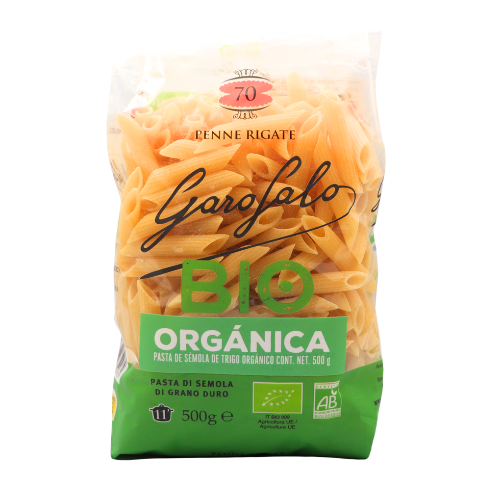 Pasta de trigo penne rigate orgánico 500 g Garofalo