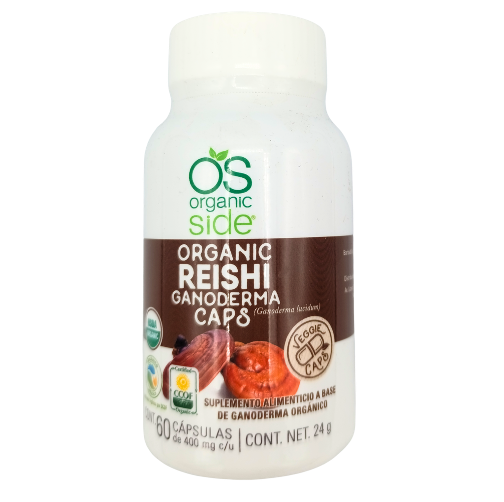 Reishi orgánico 60 cáp. 24 g Organic Side