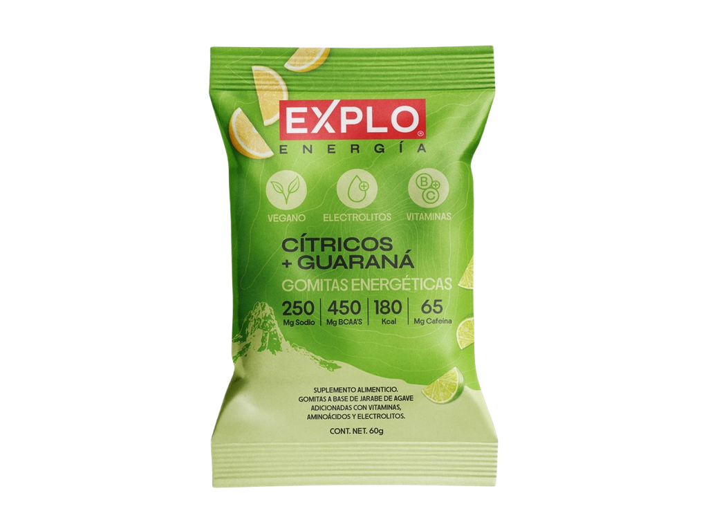 Gomitas energéticas cítrico guaraná 60 g Explo