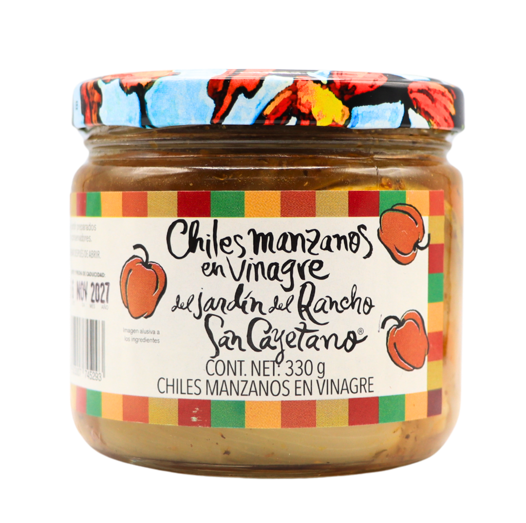 Chiles manzanos en vinagre 320 g Rancho San Cayetano