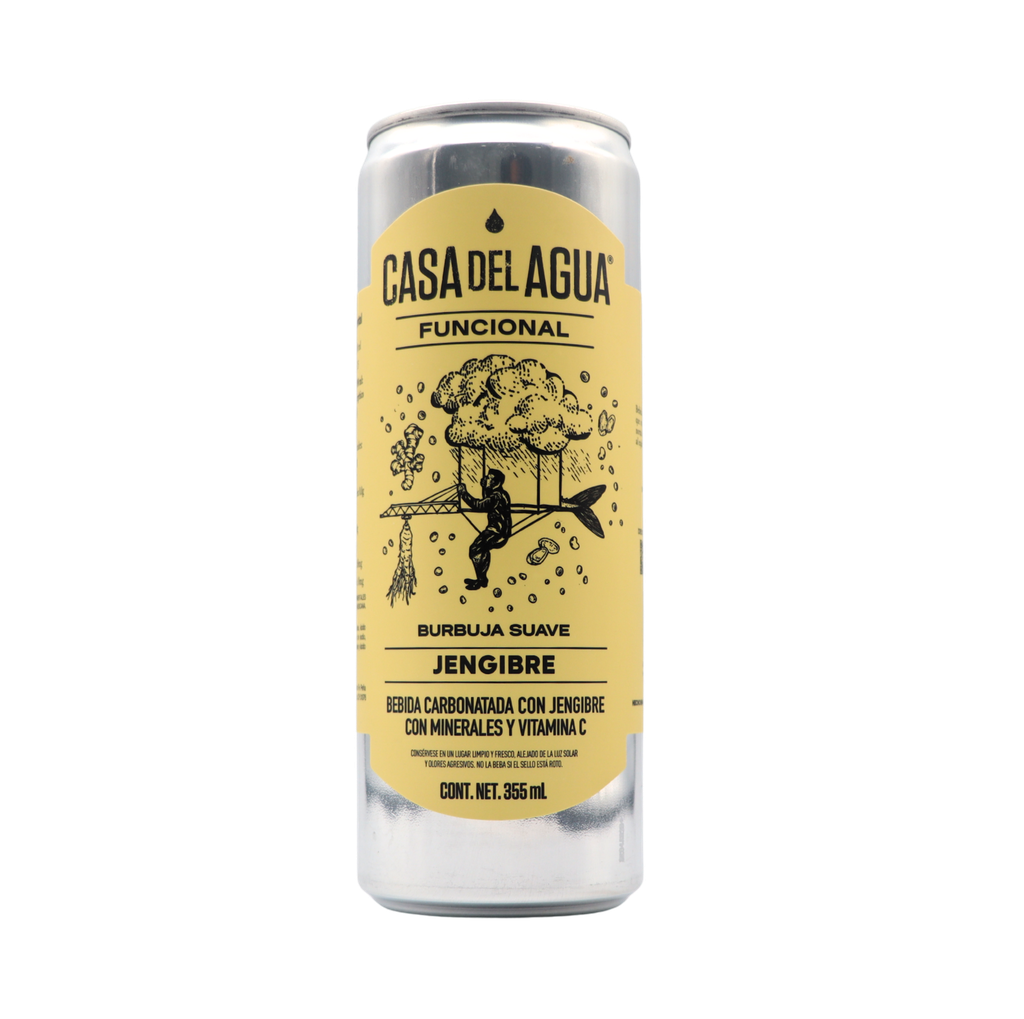 Bebida carbonatada jengibre 355 ml Casa del Agua