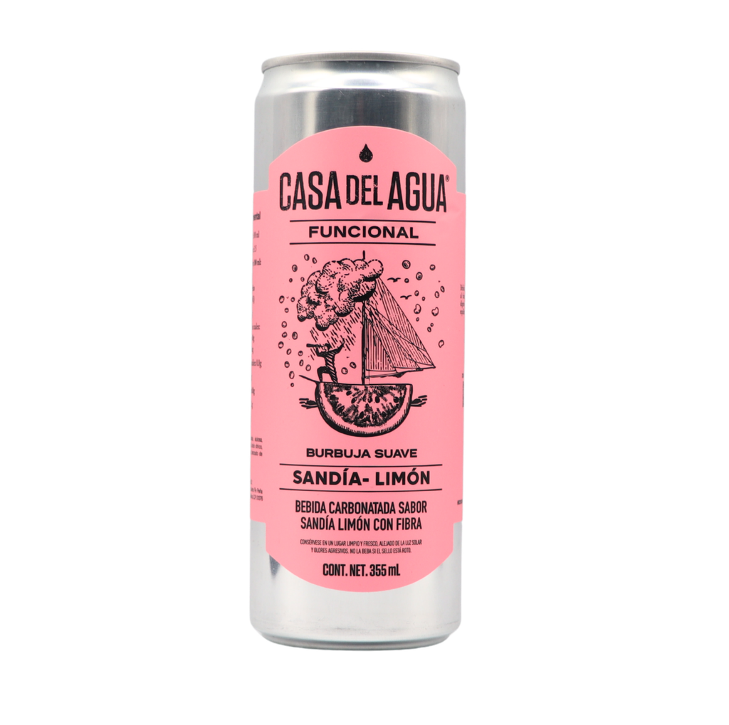 Bebida carbonatada sandía limón 355 ml Casa del Agua