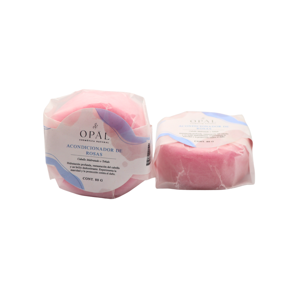 Acondicionador sólido rosas 80 g Opal 