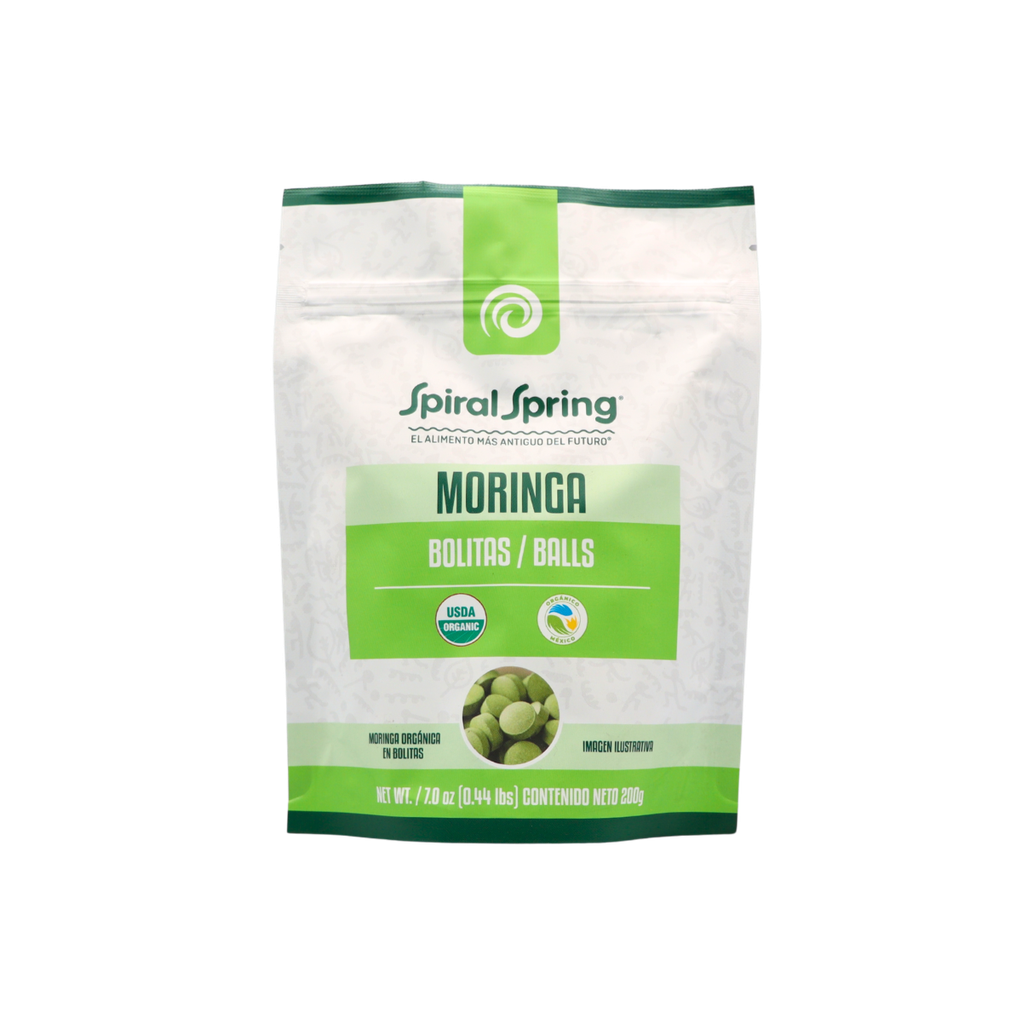 [7500465552050] Moringa orgánica en bolitas 200 g Spiral Spring