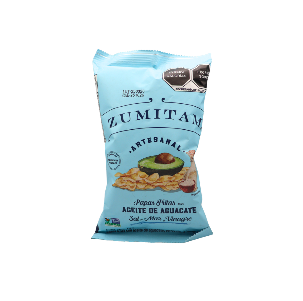 Papas sal y vinagre con aceite de aguacate 40 g Zumitam