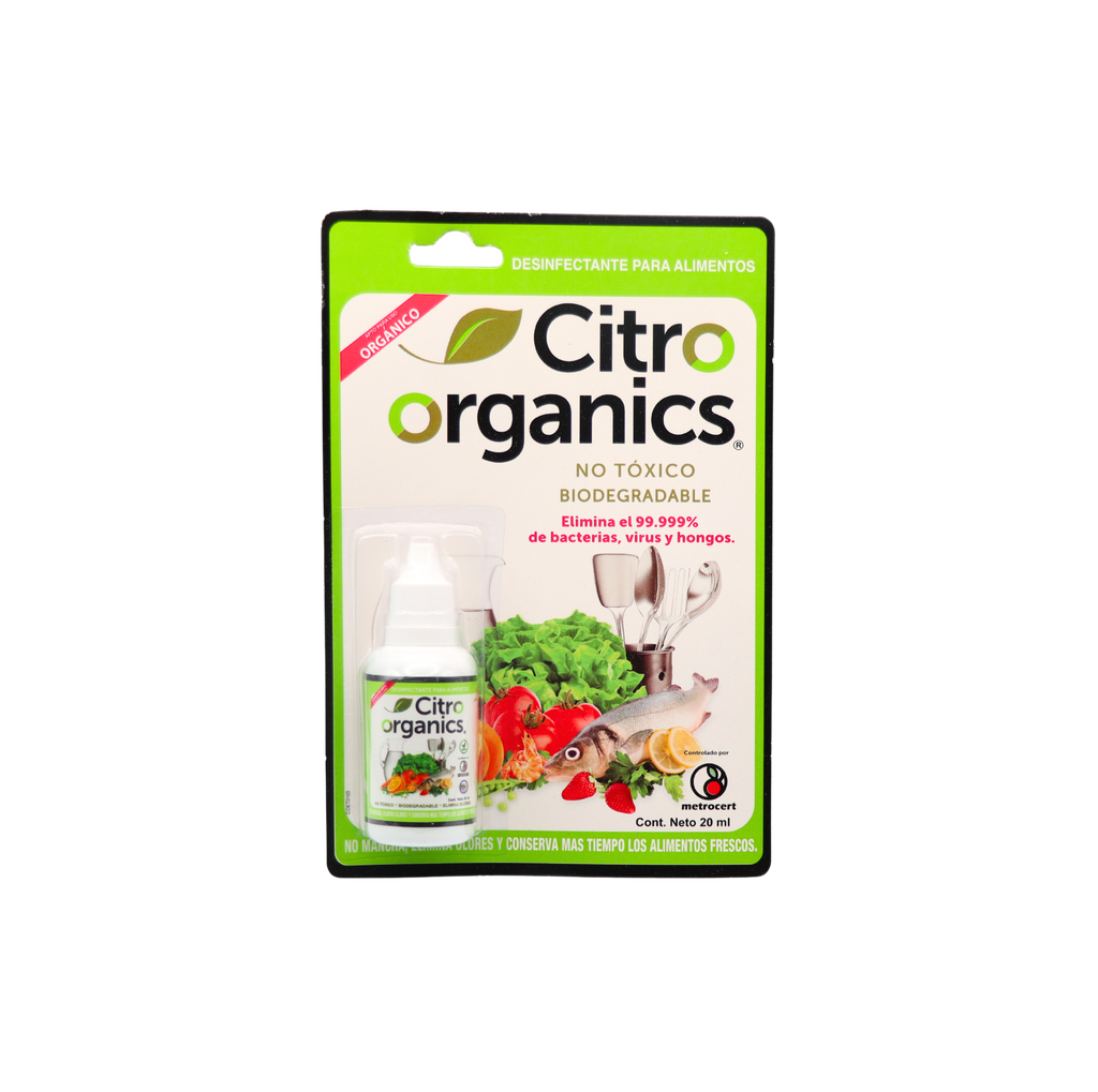 Desinfectante frutas y verduras gotero 20 ml Citro Organics