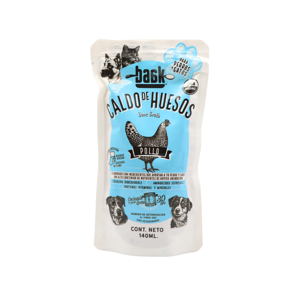 Caldo de huesos de pollo para mascota 140 ml Baak