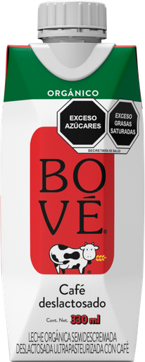 [7501639313538] Leche orgánica semidescremada con café 330 ml Bové