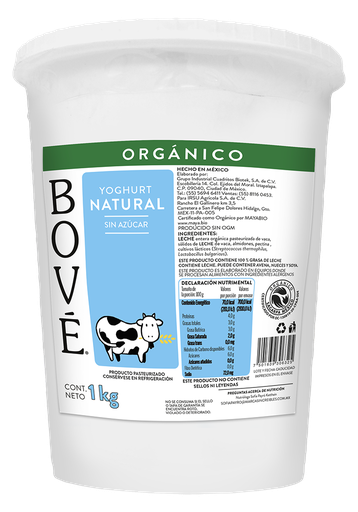 [7501639306325] Yogurt natural 1 L Bové 