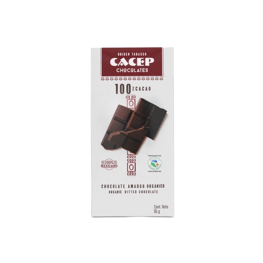 [674896000767] Barra de Chocolate 100% Cacao 85 G Cacep