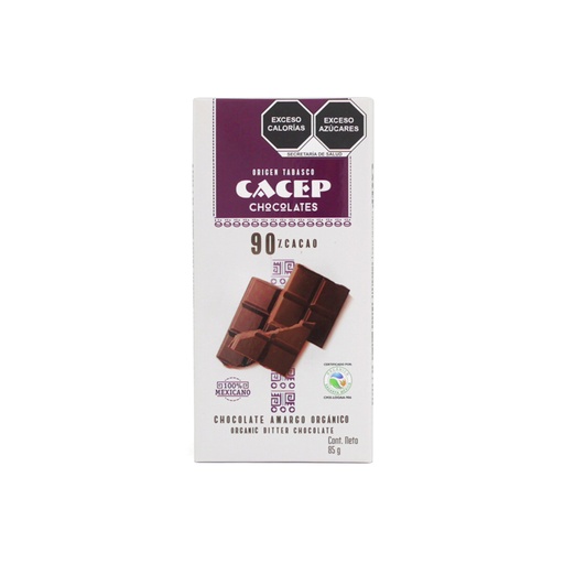 [674896000828] Barra de Chocolate 90% Cacao 85 G Cacep