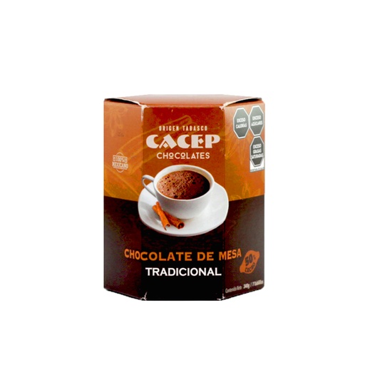 [674896000552] Chocolate de mesa 340 g Cacep