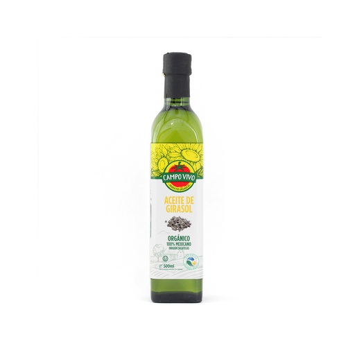 [7502236172948] Aceite de girasol orgánico 500 ml Campo Vivo