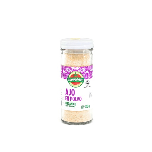 [7502236174041] Ajo en polvo orgánico 80 g Campo Vivo