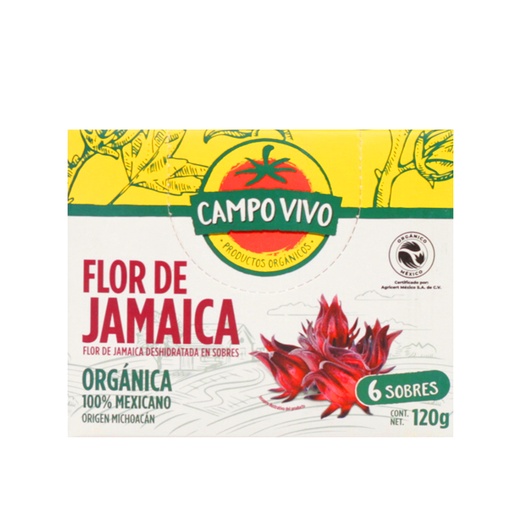 [7502236171804] Jamaica orgánica 120 g Campo Vivo