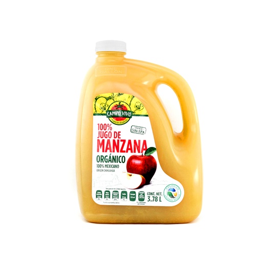 [7502236171484] Jugo manzana orgánico 3.78 L Campo Vivo