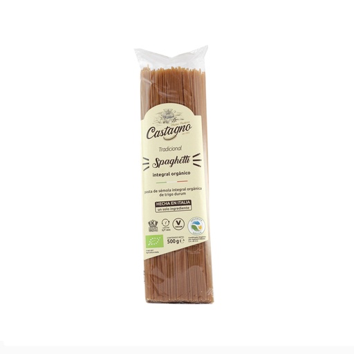[8013885030224] Pasta spaghetti de trigo Integral  500 g Castagno