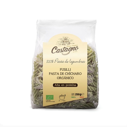 [8013885051755] Pasta fusilli de chícharo 250 g Castagno