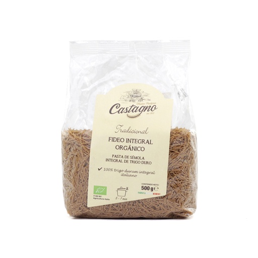 [8013885030163] Pasta fideo de trigo duro integral 500 g Castagno