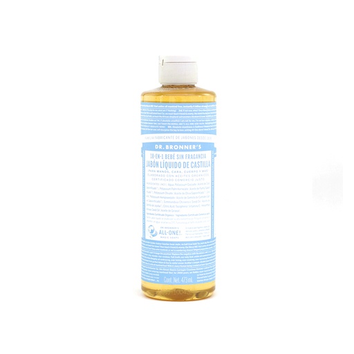 [018787505816] Jabón líquido de castilla baby mild 473 ml Dr. Bronner’s