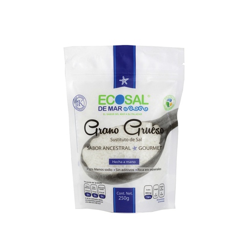 [7503011992027] Sal de mar grano grueso 250 g Ecosal