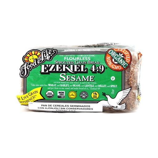 [073472001233] Pan cereales germinados con ajonjolí 680 g Ezekiel