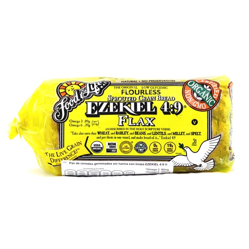 [073472001240] Pan cereales germinados con linaza 680 g Ezekiel