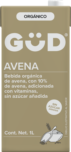 [7501639309814] Bebida de avena sin azúcar orgánica 1L Gud 