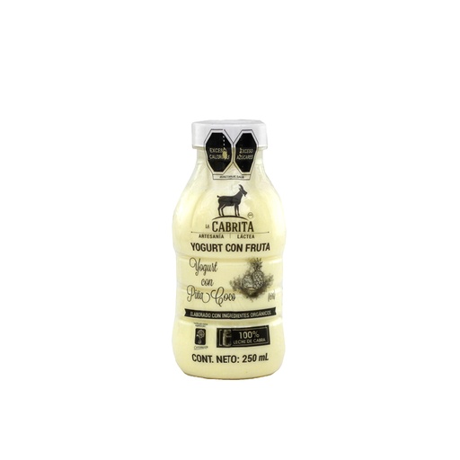 [7503009134316] Yogurt de cabra piña coco 250 ml La Cabrita