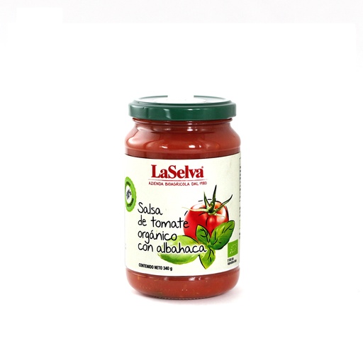 [8018759000365] Salsa de tomate con albahaca 340 g La Selva
