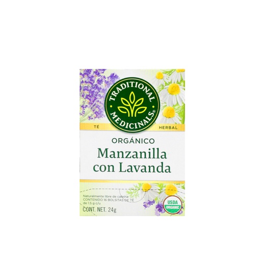 [032917002587] Té de manzanilla con lavanda 24 g Traditional Medicinals