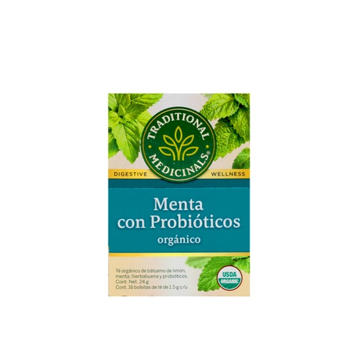 [032917002839] Té de menta con probióticos 24 g Traditional Medicinals