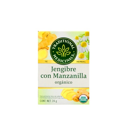 [032917001511] Té de jengibre con manzanilla 24 g Traditional Medicinals