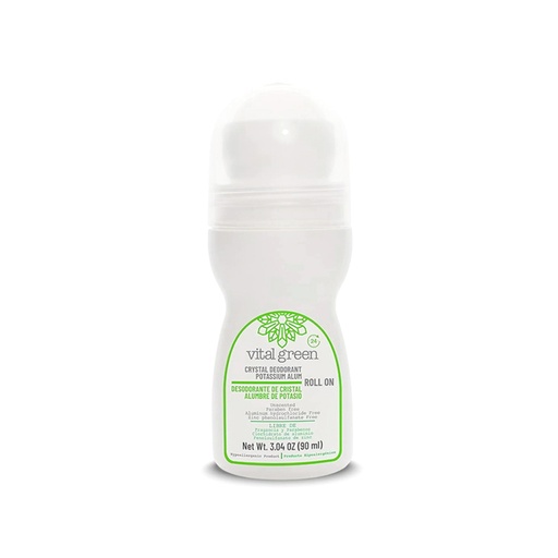 [767870862090] Desodorante roll on alumbre de potasio 90 ml Vital Green