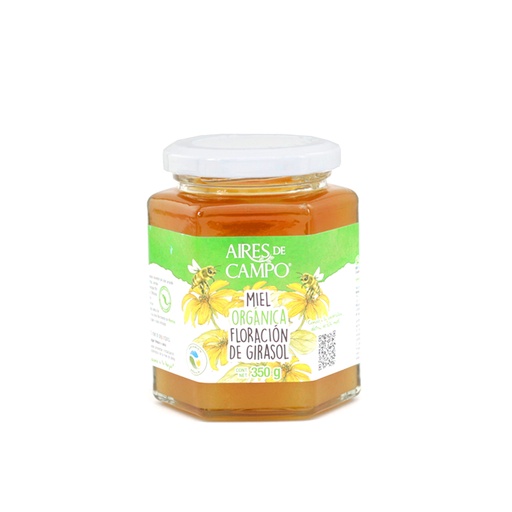 [7502219830520] Miel floración de girasol orgánica 350 g Aires de Campo