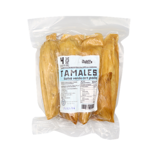 [TAMNEP] Tamales de pollo con salsa verde 4 pzas Del Jardín