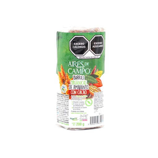 [7502219830971] Barras de amaranto con chocolate 10 pzas 200 g Aires de Campo