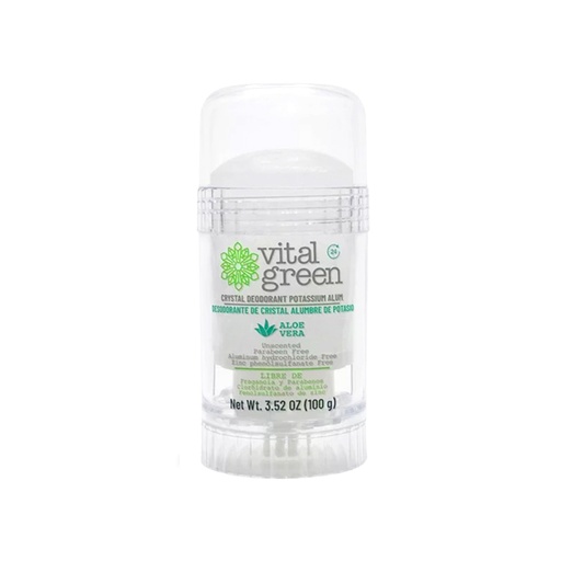 [7500326359644] Desodorante natural en piedra con aloe vera 100 g Vital Green
