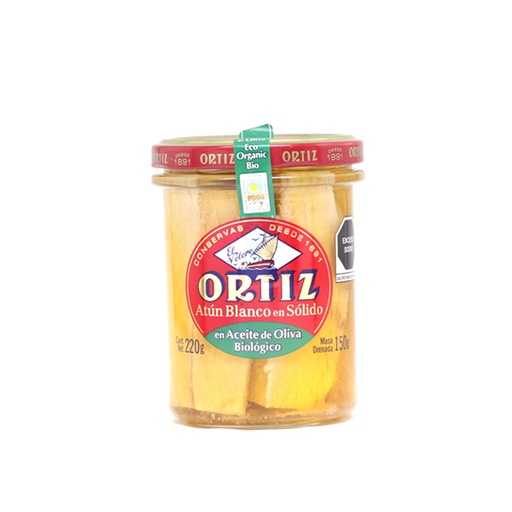 [8411320282977] Atún blanco en aceite de oliva 220 g Ortiz